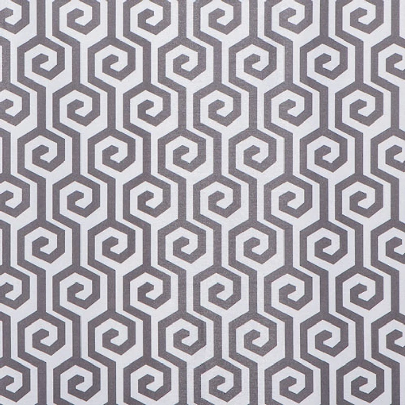 Gouchee Design Maze Curtain - Set of 2 - Grey/White