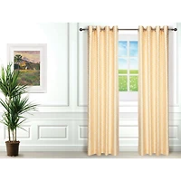 Gouchee Design Maze Curtain - Set of 2 - Yellow/White