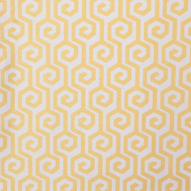 Gouchee Design Maze Curtain - Set of 2 - Yellow/White