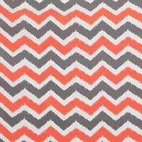 Gouchee Design Selena Curtain - Set of 2 - Coral/Grey/White