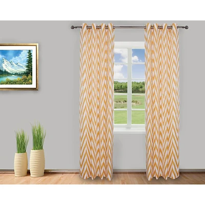 Gouchee Design Chevron Curtain - Set of 2 - Yellow/White