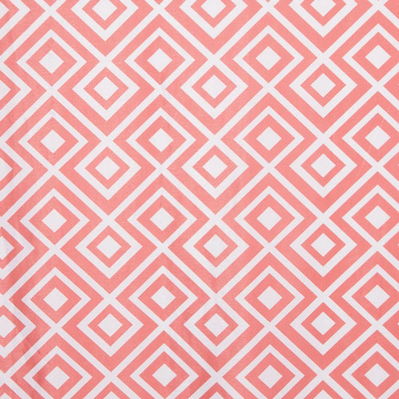 Gouchee Design Chelsea Curtain - Set of 2 - Coral/White