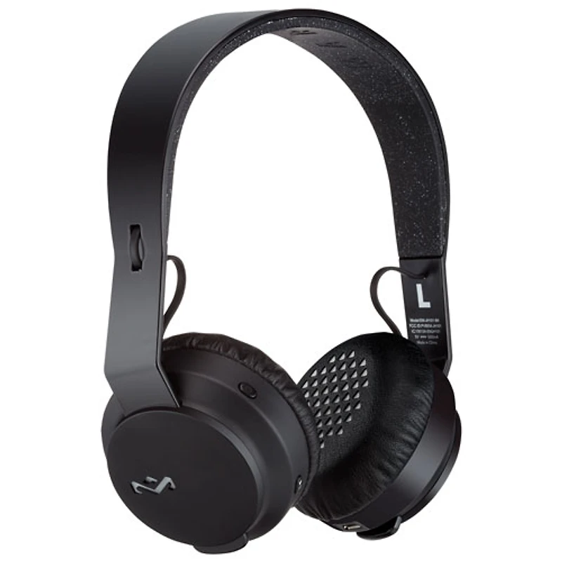 House of Marley Rebel BT On-Ear Bluetooth Headphones (EM-JH101-BK) - Black
