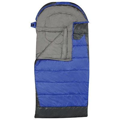 Sac de couchage Heat Zone rectangulaire de Rockwater Designs (-25 °C) - Bleu royal/gris foncé
