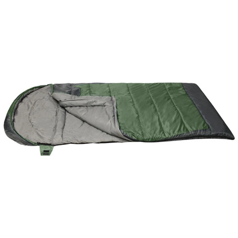 Sac de couchage Heat Zone rectangulaire de Rockwater Designs (0 °C) - Vert forêt-gris foncé