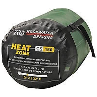 Sac de couchage Heat Zone rectangulaire de Rockwater Designs (0 °C) - Vert forêt-gris foncé