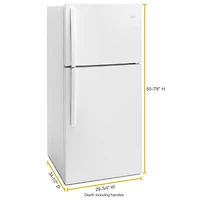 Whirlpool 30" 19.2 Cu. Ft. Top Freezer Refrigerator (WRT519SZDW) - White