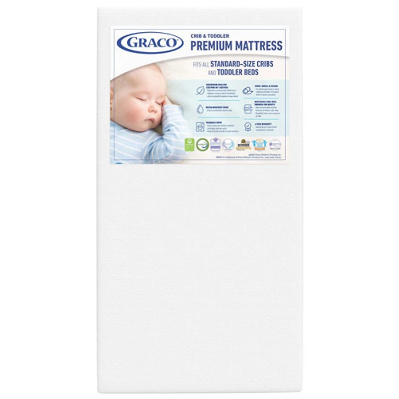 Matelas antimicrobien en mousse haut de gamme pour lit de bébé/jeune enfant de Graco