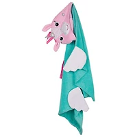 Zoocchini Kids Plush Terry Hooded Towel - 2 Years+ - Allie the Alicorn