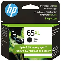 Cartouche d'encre noire 65XL de HP
