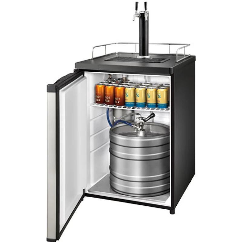 Réfrigérateur à 2 robinets Kegerator d'Insignia (NS-BK2TSS6) - Argenté - Noir - Exclusivité Best Buy