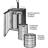 Réfrigérateur à 2 robinets Kegerator d'Insignia (NS-BK2TSS6) - Argenté - Noir - Exclusivité Best Buy