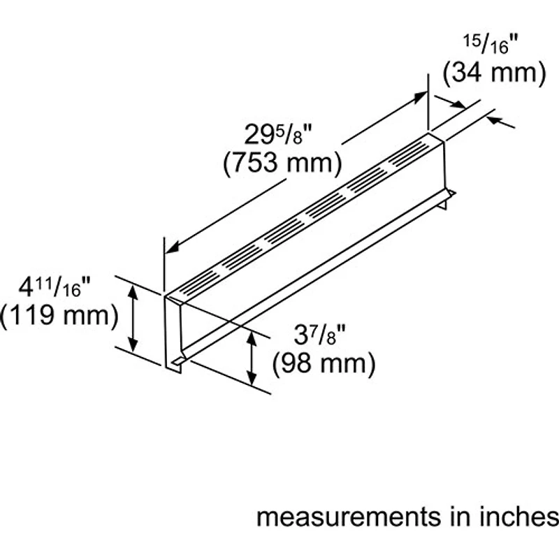 Bosch Low Backguard for Electric & Induction Ranges (HEZBS301)