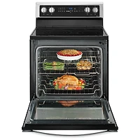 Whirlpool 30" 6.4 Cu. Ft. True Convection Electric Range (YWFE745H0FS) - Black-on-Stainless