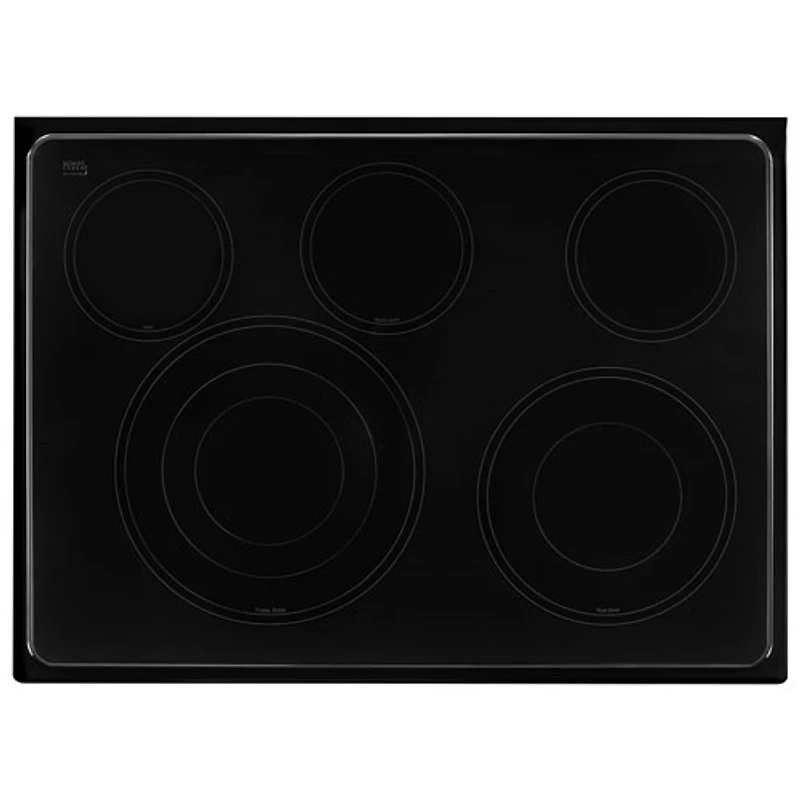 Cuisinière électrique autonome lisse à 5 éléments avec four 6,4 pi3 30 po de Whirlpool - Inox-noir