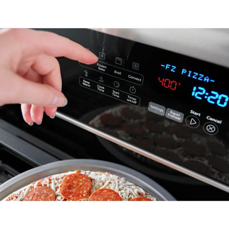 Whirlpool 30" 6.4 Cu. Ft. True Convection Electric Range (YWFE745H0FS) - Black-on-Stainless