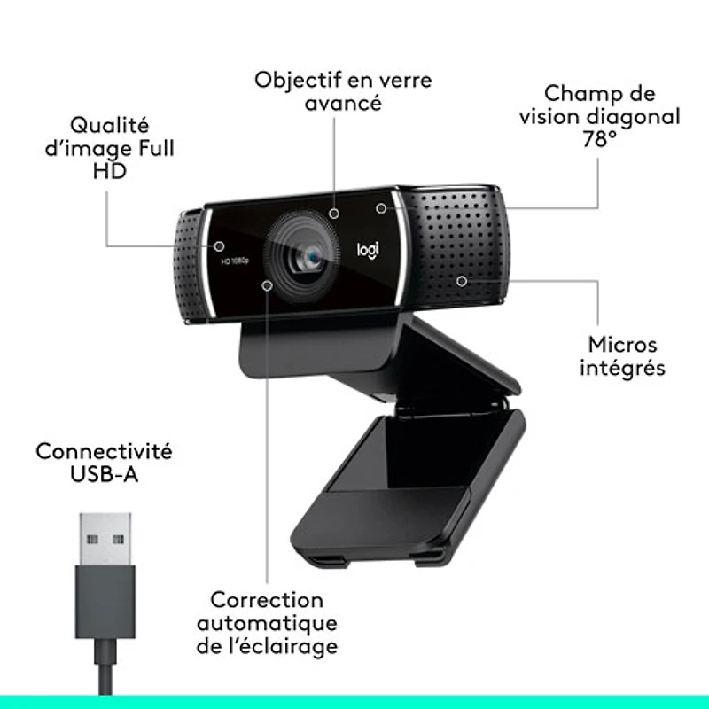 Logitech C922 Pro Stream 1080p HD Streaming & Gaming Webcam