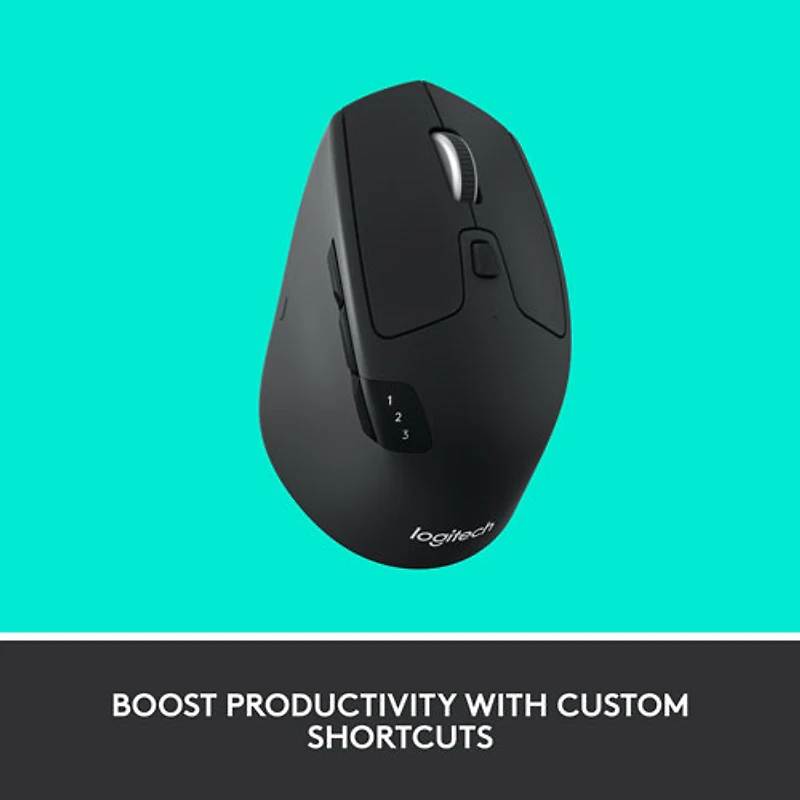 Logitech M720 Triathlon Wireless Optical Mouse - Black