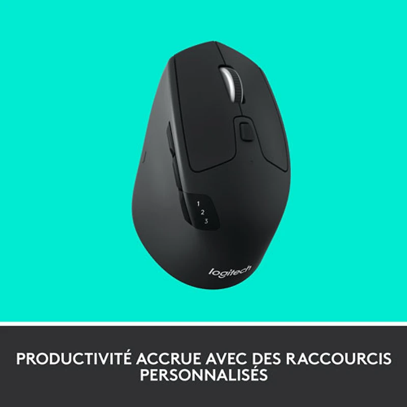 Logitech M720 Triathlon Wireless Optical Mouse - Black