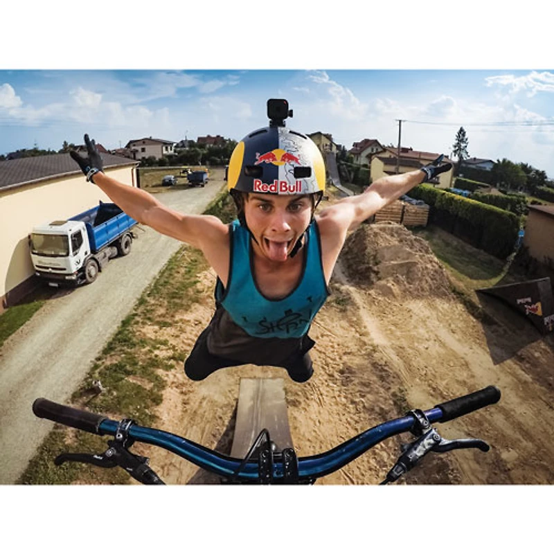 Fixation frontale et latérale pour casque GoPro