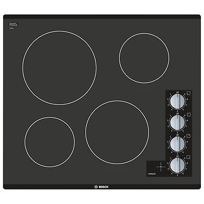 Surface de cuisson électrique lisse de 24 po de Bosch (NEM5466UC) - Noir