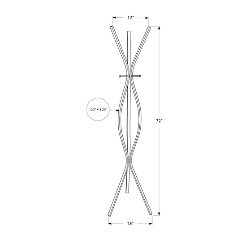 Monarch Metal Coat Rack - Black