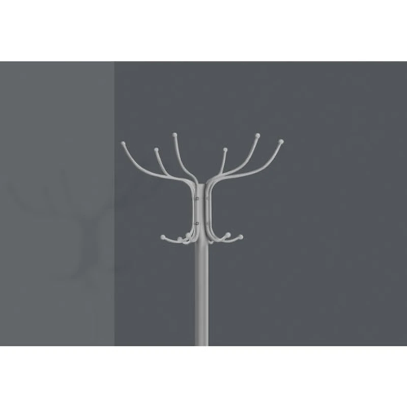 Monarch Metal Coat Rack - Silver