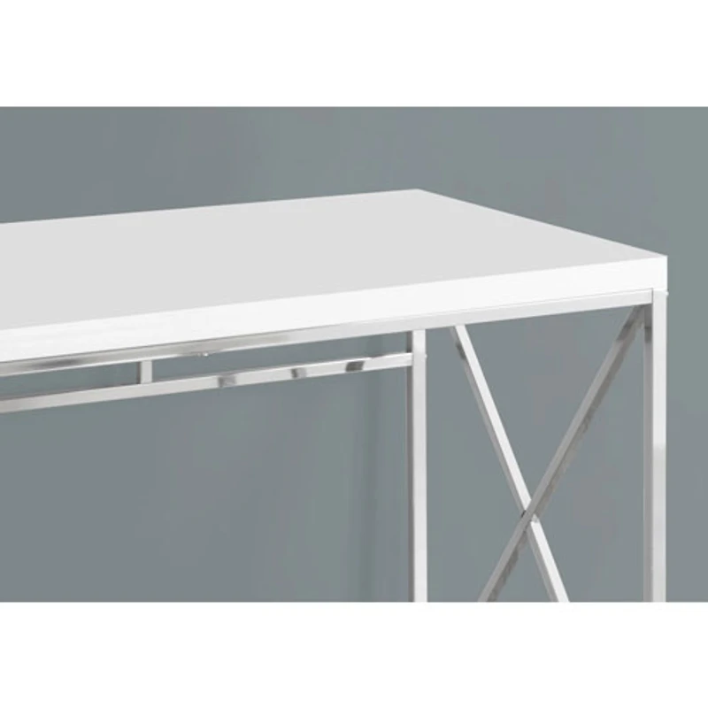 Contemporary Computer Desk - Glossy White