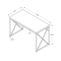 Contemporary Computer Desk - Glossy White