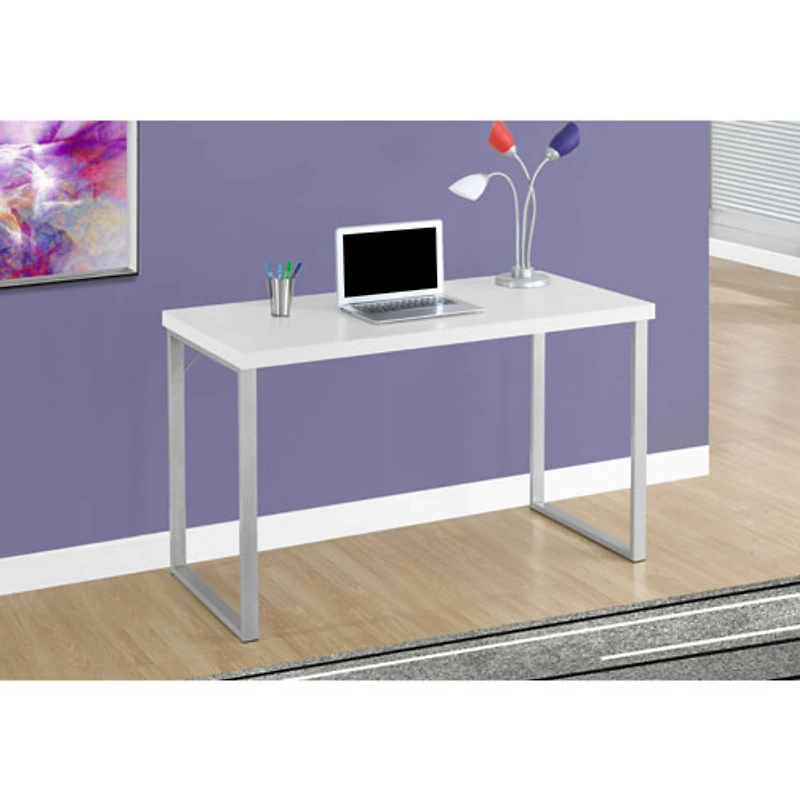 Contemporary Computer Desk - White