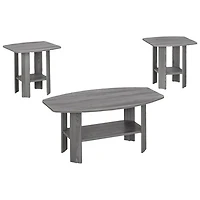 Ensemble de 3 tables de style contemporain - Gris