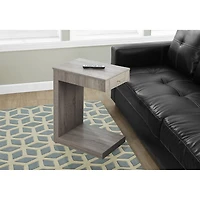Contemporary Rectangular Accent Table with Drawer - Dark Taupe
