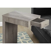 Contemporary Rectangular Accent Table with Drawer - Dark Taupe
