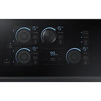 Surface cuisson induction électrique lisse 3 brûleurs 30 po de Samsung (NZ30K7880UG/AA) - Inox noir