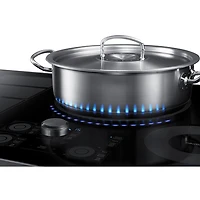 Surface cuisson induction électrique lisse 3 brûleurs 30 po de Samsung (NZ30K7880UG/AA) - Inox noir