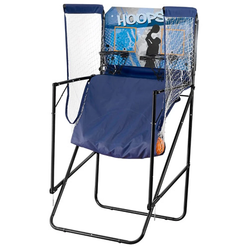 Jeu de basketball style arcade de 81 po à deux filets Hoops de Hathaway (BG2237BL)