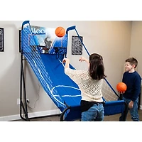 Jeu de basketball style arcade de 81 po à deux filets Hoops de Hathaway (BG2237BL)