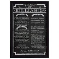Hathaway Billiard Game Rules (BG2029BL) - Black