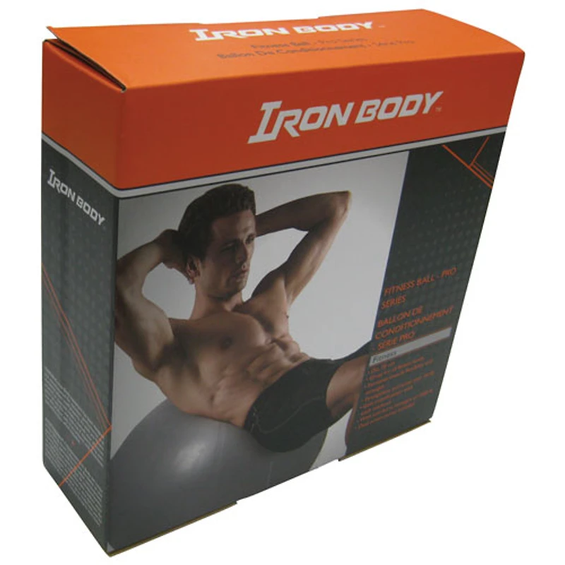Iron Body Pro Fitness Ball - 65cm - Charcoal