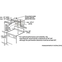 Four à micro-ondes à hotte intégrée 500 Series de Bosch - 2,1 pi3 - Acier inoxydable