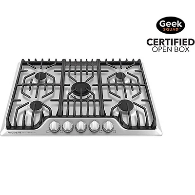 Surface de cuisson au gaz à 5 brûleurs de 30 po Professional de Frigidaire - Inox - Boîte ouverte