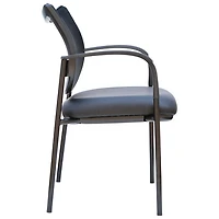 TygerClaw Ergonomic Mid-Back Fabric Guest Chair - Black