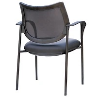 TygerClaw Ergonomic Mid-Back Fabric Guest Chair - Black