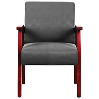 Chaise visiteur ergonomique en tissu à dossier mi-hauteur de TygerClaw - Gris