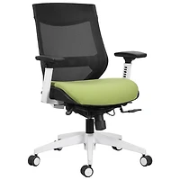 Fauteuil de bureau ergonomique à dossier mi-hauteur en tissu de TygerClaw - Noir
