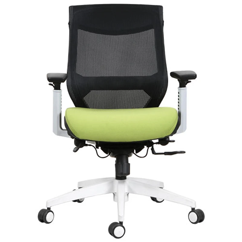 Fauteuil de bureau ergonomique à dossier mi-hauteur en tissu de TygerClaw - Noir