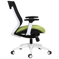 Fauteuil de bureau ergonomique à dossier mi-hauteur en tissu de TygerClaw - Noir
