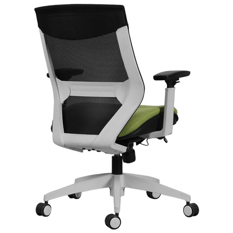 Fauteuil de bureau ergonomique à dossier mi-hauteur en tissu de TygerClaw - Noir