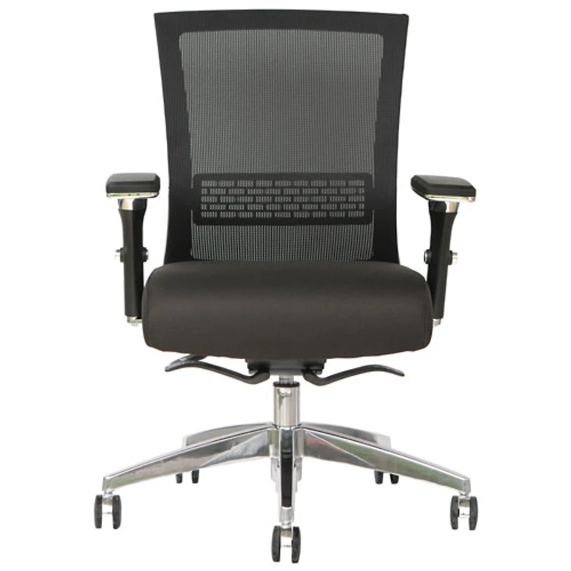 TygerClaw Ergonomic Mid-Back Fabric Task Chair - Black