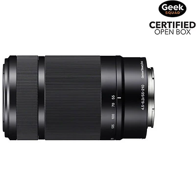 Téléobjectif OSS 3,8x APS-C 55-210 mm f/4,5-6,3 monture E de Sony - Noir - Boîte ouverte